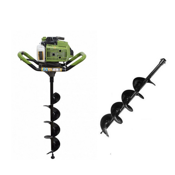 Motoburghiu - Foreza Pamant - Procraft GD68 - Putere 3 CP + 2 burghie 100, 200 mm