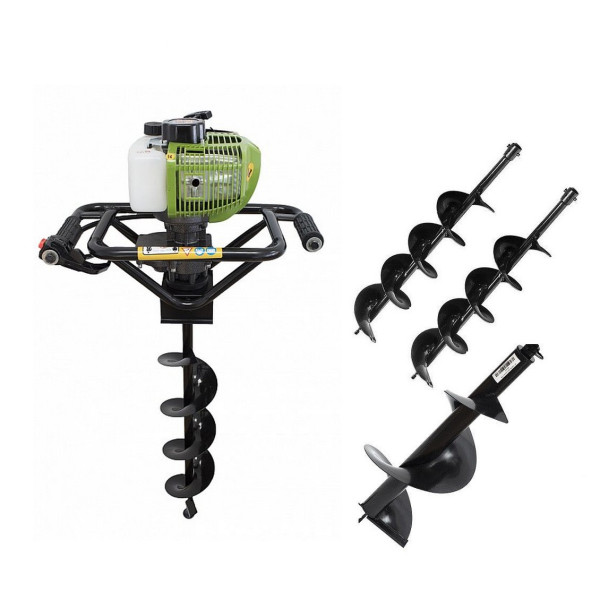Motoburghiu - Foreza Pamant - Procraft GD62 - Putere 2.5 CP + 4 burghie 100, 150, 200, 300 mm