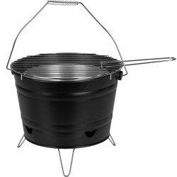 Gratar pe carbune Lamarque LBQ-BR26, 27x27 cm, portabil, metal, negru