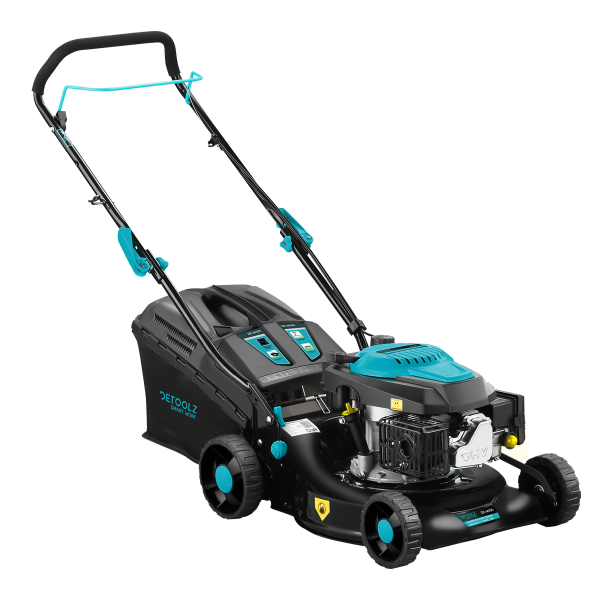 Masina de tuns iarba pe benzina - 3 in 1 - colectare, mulcire, evacuare posterioara, 3.6 CP, 42 cm, 40L, Detoolz DZ-M105