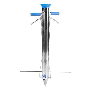 Semanatoare manuala pentru rasaduri, Plantator manual din inox cu manere si pedala, Micul Fermier GF-2107, diametru 7.5 cm, adancime 17 cm
