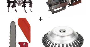Pachet Accesorii Motocoasa 28 mm, 9D - Cultivator, Prasitoare, Dispozitiv Taiat Crengi, Tambur / Disc Sarma