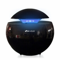Purificator aer Buldair negru, Difuzor aroma, Ionizare, pentru 15mp, Consum 3W/h, Veioza, Filtrare cu hepa si carbune