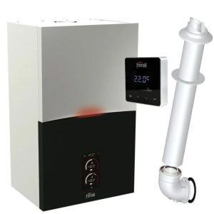 Centrala termica in condensare Ferroli Bluehelix MAXIMA 34C, 34 kW, touch screen 7"", sistem de combustie autoadaptiv, kit evacuare inclus