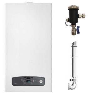 Centrala termica in condensatie Ariston Cares S 30 kW, kit evacuare inclus si Filtru Antimagnetita