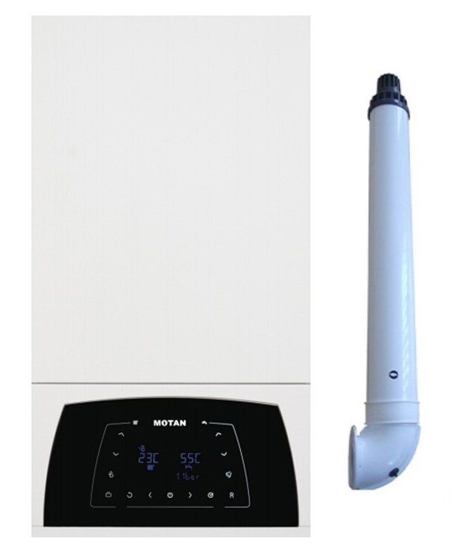 Centrala termica Motan Condens Plus 100 35 kW, condensatie, hidrobloc bronz, raport modulare 1:10, kit evacuare inclus