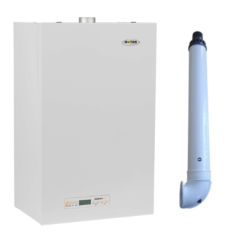 Centrala termica pe gaz conventionala MOTAN SIGMA 24 kw Erp, grup hidraulic compozit, kit evacuare inclus