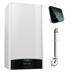 Centrala termica pe gaz in condensare Ariston Genus One Plus WIFI 35 kW si Salus IT500 wifi termostat ambient cu control prin internet, 5 ani garantie