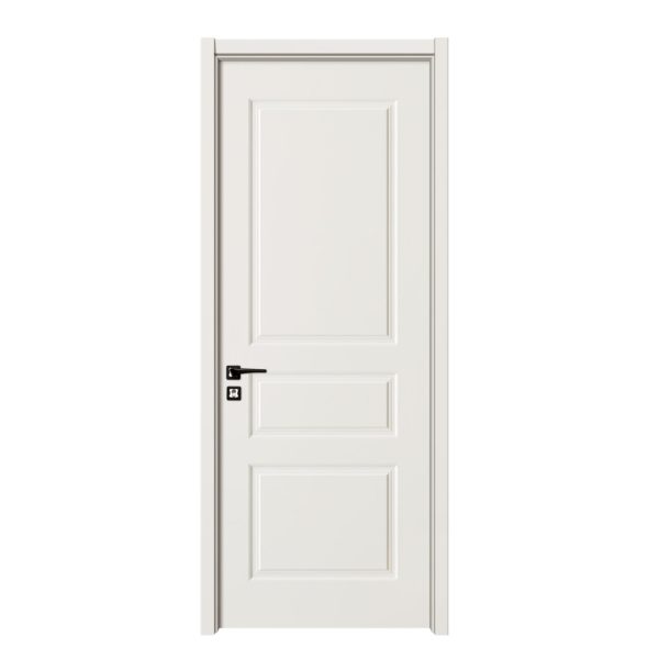 Usa de interior din lemn SY-2102  feronerie neagra patrata  2000/600 mm  Alb