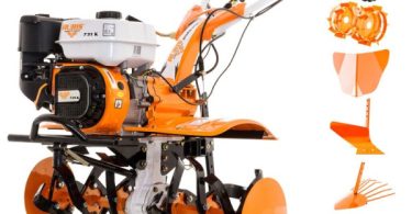 Motosapa RURIS 731ACC, roti cauciuc, rarita, plug, adaptor, dispozitiv scos cartofi, roti metalice 400 fara manicot, cultivator, contragreutati 10kg