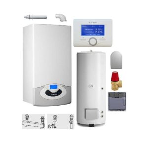Pachet Centrala termica in condensare Genus Premium HP Evo 65 cu boiler BC1S 300 L