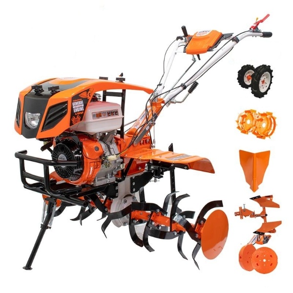 Motosapatoare RURIS 915ACC, 15 CP , roti cauciuc 5.00-12+rarita+plug reversibil rev2+roti metalice 500+set contragreutati 20kg, coarne ajustabile