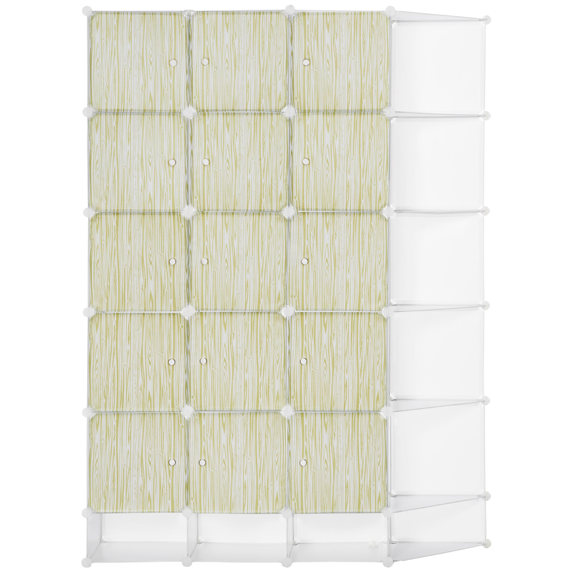 HOMCOM Mobilier Modular pentru Încălțăminte, Spațios și Modern, din PP și Oțel, 145x47x196cm, Alb | Aosom Romania