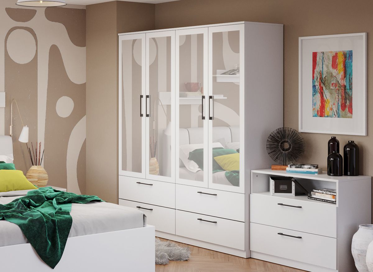 Dulap Snow Alb - C164/06 cu oglinda - imagine 3