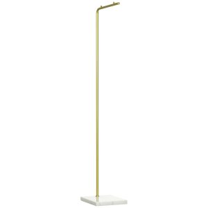 HOMCOM Suport de Haine Elegant, pentru Intrare, Dormitor, Sufragerie, din Metal și Marmură, 35x25x152 cm, Auriu și Alb | Aosom Romania