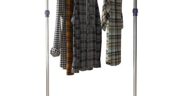 Cuier din inox cu roti HOMCOM, 160 x 170 cm, argintiu | Aosom Romania