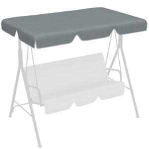 Copertina de Rezerva pentru Balansoar Outsunny, 2 Locuri, Cadru Tubular, Gri Inchis | Aosom Romania