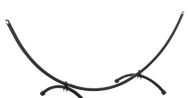 Outsunny Structura pentru Hamac Universal de 3m, Suport din Metal, 300x90x100cm, Negru | Aosom Romania