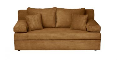 Canapea ANA LUX extensibila, 3 locuri, cu lada depozitare, mustar, 185x82x80 cm