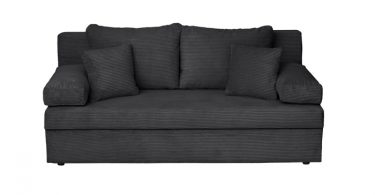 Canapea ANA LUX extensibila, 3 locuri, cu lada depozitare, gri inchis, 185x82x80 cm