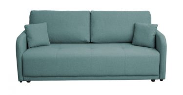 Canapea BERNA S extensibila, 3 locuri, cu arcuri si lada depozitare, gri albastrui, 210x110x90 cm