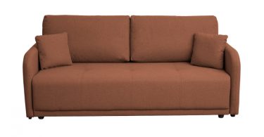 Canapea BERNA S extensibila, 3 locuri, cu arcuri si lada depozitare, caramiziu, 210x110x90 cm