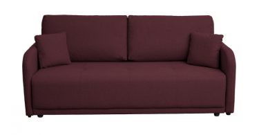 Canapea BERNA S extensibila, 3 locuri, cu arcuri si lada depozitare, visiniu, 210x110x90 cm