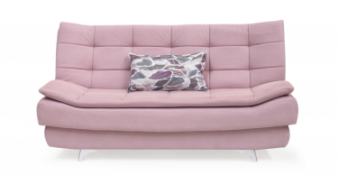 Canapea BONITA extensibila, 3 locuri, cu arcuri si lada depozitare, roz, 190x68x90 cm