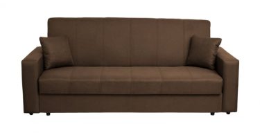 Canapea CORINNE II extensibila, 3 locuri, cu lada depozitare, maro inchis, 220x90x96 cm