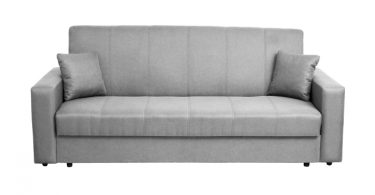 Canapea CORINNE II extensibila, 3 locuri, cu lada depozitare, gri, 220x90x96 cm