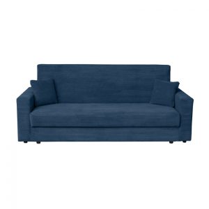 Canapea CORINNE LUX extensibila, 3 locuri, cu lada depozitare, albastru, 220x90x96 cm