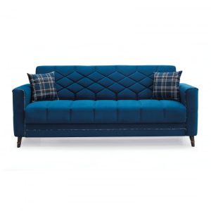 Canapea extensibila ALICE, 3 locuri, cu arcuri si lada pentru depozitare, 225x85x85 cm