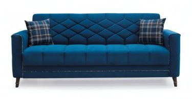 Canapea extensibila ALICE, 3 locuri, cu arcuri si lada pentru depozitare, 225x85x85 cm