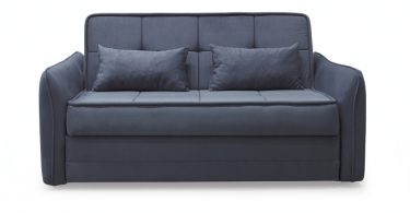 Canapea extensibila DREW, 3 locuri, cu arcuri si lada pentru depozitare, gri inchis, 175x110x88 cm