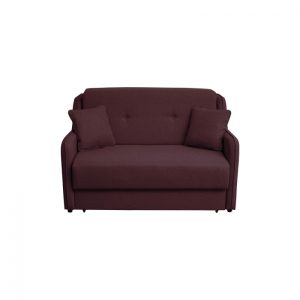 Canapea GALA extensibila, 2 locuri, cu arcuri si lada depozitare, visiniu, 143x98x98 cm