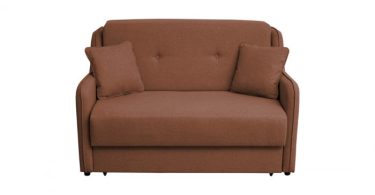 Canapea GALA extensibila, 2 locuri, cu arcuri si lada depozitare, caramiziu, 143x98x98 cm