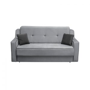 Canapea GENOVA 3L extensibila, 3 locuri, cu arcuri si lada depozitare, gri inchis + gri deschis, 190x100x100 cm
