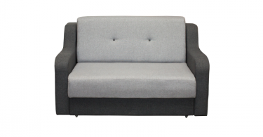 Canapea GINA extensibila, 2 locuri, cu arcuri si lada depozitare, gri inchis + gri deschis, 160x100x95 cm