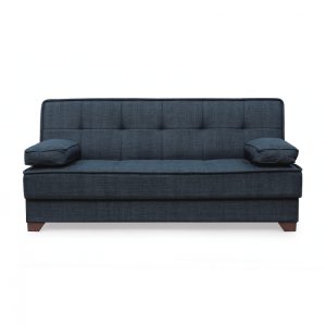 Canapea LEON II extensibila, 3 locuri, cu arcuri si lada depozitare, gri, 190x82x88 cm