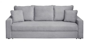 Canapea NICO II LUX extensibila, 3 locuri, cu arcuri si lada depozitare, gri, 220x85x75 cm