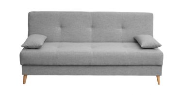 Canapea ROMA extensibila, 3 locuri, cu arcuri si lada depozitare, gri, 190x87x92 cm