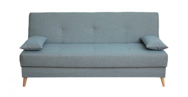 Canapea ROMA extensibila, 3 locuri, cu arcuri si lada depozitare, albastru, 190x87x92 cm