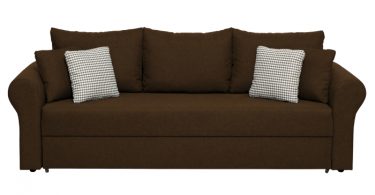 Canapea SARA II extensibila, 3 locuri, cu lada depozitare, maro + MZ mini maro, 235x90x75 cm