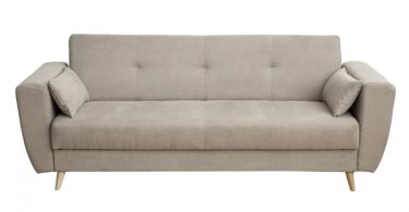 Canapea SIENA extensibila, 3 locuri, cu arcuri si lada depozitare, bej, 230x87x92 cm