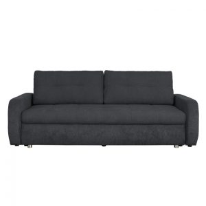Canapea SIGMA extensibila, 3 locuri, cu arcuri si lada depozitare, grafit, 222x105x91 cm