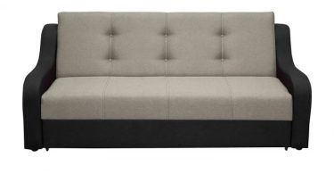 Canapea VALY extensibila, 3 locuri, cu lada depozitare, negru + nisip, 215x90x95 cm