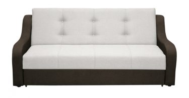 Canapea VALY extensibila, 3 locuri, cu lada depozitare, maro + gri deschis, 215x90x95 cm