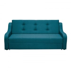Canapea VALY extensibila, 3 locuri, cu lada depozitare, turcoaz, 215x90x95 cm