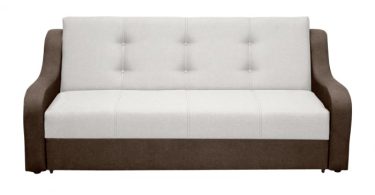 Canapea VALY extensibila, 3 locuri, cu lada depozitare, maro + gri deschis, 215x90x95 cm