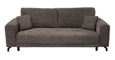 Canapea VEGA extensibila, 3 locuri, cu arcuri si lada depozitare, cafeniu, 240x111x72 cm